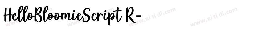 HelloBloomieScript R字体转换 HelloBloomieScript R字体转换